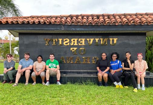 Marist Students on Music, Healing and Spirituality attachment trip in Ghana in May. Photo courtesy of Dr. Gavin Webb